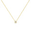 Collar de Pendiente de Diamante de Plata Esterlina Baño de Oro de 10K