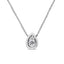 10K White Gold Round-Cut Diamond Square Pendant Necklace