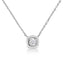 10K White Gold Round-Cut Diamond Square Pendant Necklace