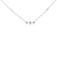 Collier en diamant princesse 3 pierres en or blanc 10K - 18 pouces
