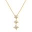 Collar de Pendiente de Tres Piedras con Diamantes de Corte Princesa en Oro Blanco de 10K