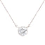 Collier Pendentif en Argent Sterling 0,5 Cttw avec Diamant en Monture Bezel