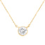 Collier Pendentif en Argent Sterling 0,5 Cttw avec Diamant en Monture Bezel