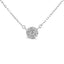 Collier Pendentif Tri en Argent Sterling .925 avec Diamants Ronds