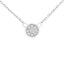 10K White Gold Diamond Flower Pendant Necklace - Adjustable Chain
