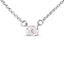 Collar de diamante ovalado cultivado en laboratorio de oro blanco de 14 quilates