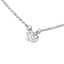Collar de diamante ovalado cultivado en laboratorio de oro blanco de 14 quilates