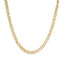 Collier en lien cubain en argent sterling plaqué or jaune 14K - 18"
