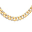 Collier en lien cubain en argent sterling plaqué or jaune 14K - 18"