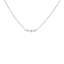 Sterling Silver Lab Grown Diamond 3 Stone Station Necklace