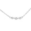 Sterling Silver Lab Grown Diamond 3 Stone Station Necklace