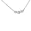 Sterling Silver Lab Grown Diamond 3 Stone Station Necklace