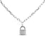 Collier Pendentif Verrou en Argent Sterling 0,25 ct