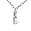 Collier Pendentif Verrou en Argent Sterling 0,25 ct