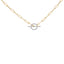 Collar de eslabones de papel con cierre de toggle de diamantes en oro amarillo de 14KT - 18"