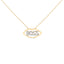 14K Yellow Gold Plated Silver Diamond 'Boss' Pendant Necklace - 18 Inch