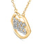 14K Yellow Gold Plated Silver Diamond 'Boss' Pendant Necklace - 18 Inch
