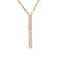 Collier à charms en marquise et barre à deux brins en or jaune 14K