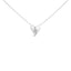 Collier Pendentif Cœur Brisé en Argent Sterling .925 avec Diamants - 18"