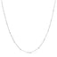 Collar de cadena de papel clip con diamantes en engaste de bisel de oro blanco de 14K - 18"