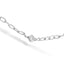 Collar de cadena de papel clip con diamantes en engaste de bisel de oro blanco de 14K - 18"