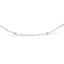 Collar de cadena de papel clip con diamantes en engaste de bisel de oro blanco de 14K - 18"