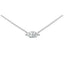Collar de Pendiente de Diamante Lab-Cultivado en Oro Blanco de 14K