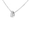 Collar de diamante cultivado en laboratorio en forma de pera de oro blanco de 14 quilates