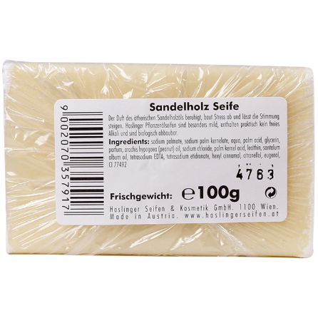 Haslinger Sandalwood Soap 100g - Luxurious Bar Soap