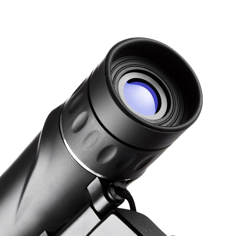 8x21 Compact Zoom Binoculars Long Range Folding HD Powerful Mini Telescope Bak4 FMC Optics Hunting Sports Black Kids Telescope - Korvel