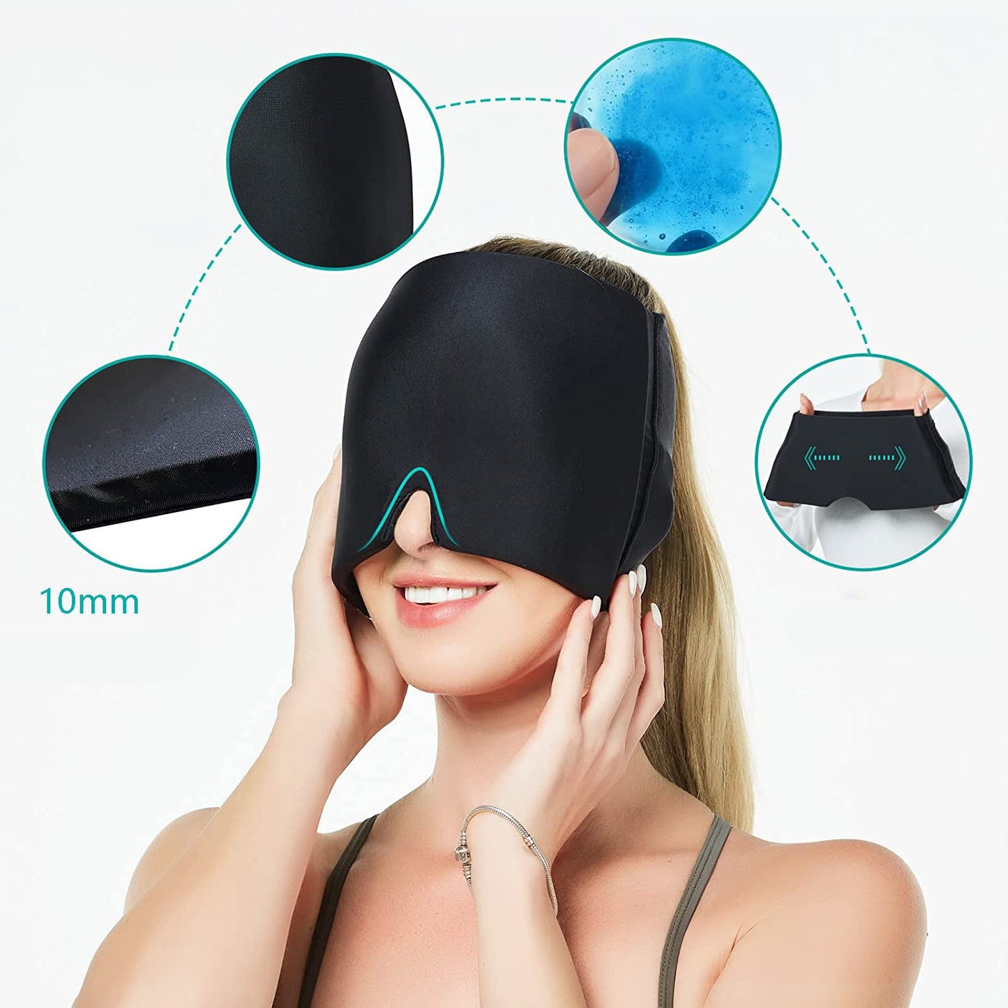 Gel Ice Mask Cold Mask Ice Mask Eye Mask Physical Cooling Physiotherapy Cold Cap - Korvel