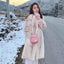 Women's Cross-Design Mink Fur Coat