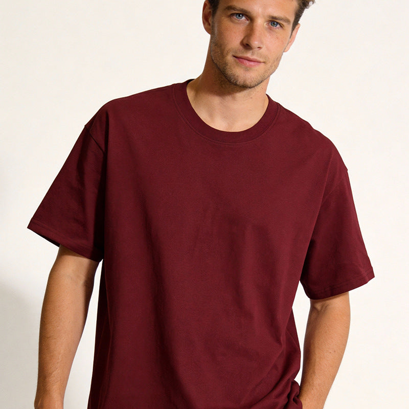 Camiseta de algodón sólida de color premium unisex