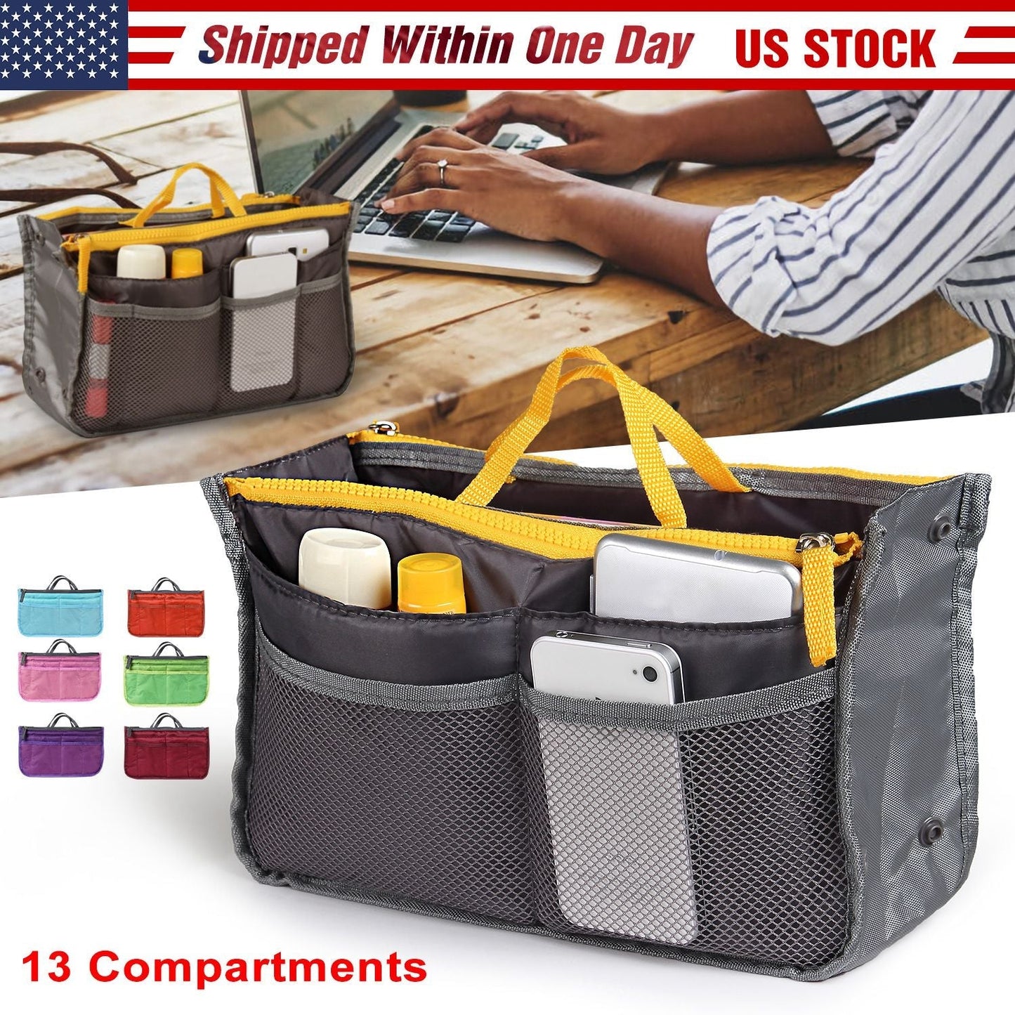 Premium Travel Handbag Organizer Insert for Women
