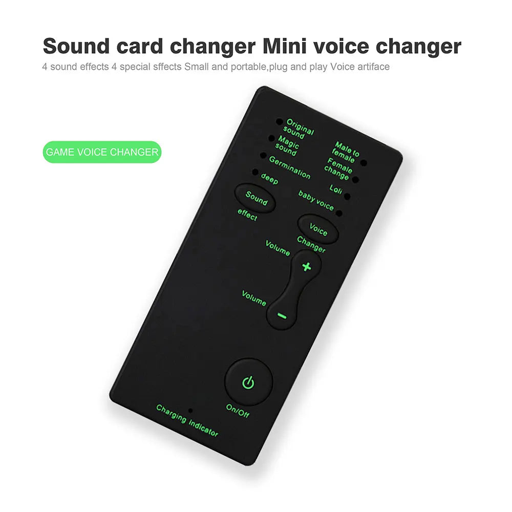 Voice Changer for PS4 Xbox Console PC Phone Tablet Sound Card 7 Different Sound Changes Microphone Voice Changer Device - Korvel