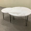 Ensemble de 2 tables basses rondes empilables de 27,56'' - Blanc