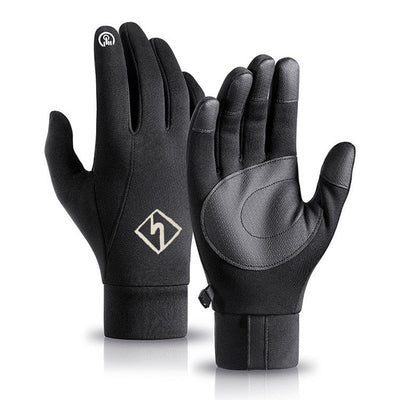 Outdoor Sports Warm Gloves Winter Windproof With Fleece Thickened Fitness Non-Slip Driving Touch Screen Cycling Gloves - Korvel