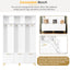 Large storage hall tree with bench, multifunctional storage platform, luxury clothes hanger equipped with 6 gold hooks - Korvel