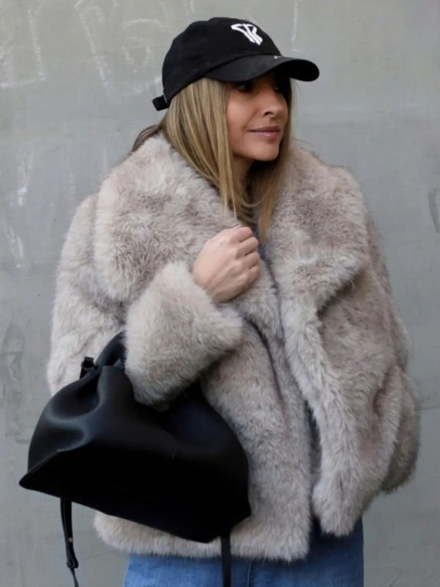 Winter Plush Coat - Stylish Warm Thicken Fluffy Jacket