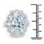 6.64 Carat Genuine Blue Topaz Sterling Silver Ring