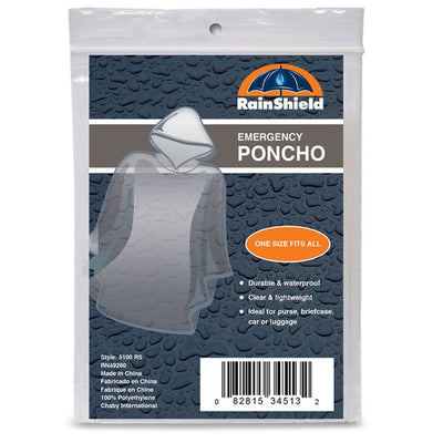 Chaby International Poncho de Lluvia de Emergencia - Ligero y Impermeable