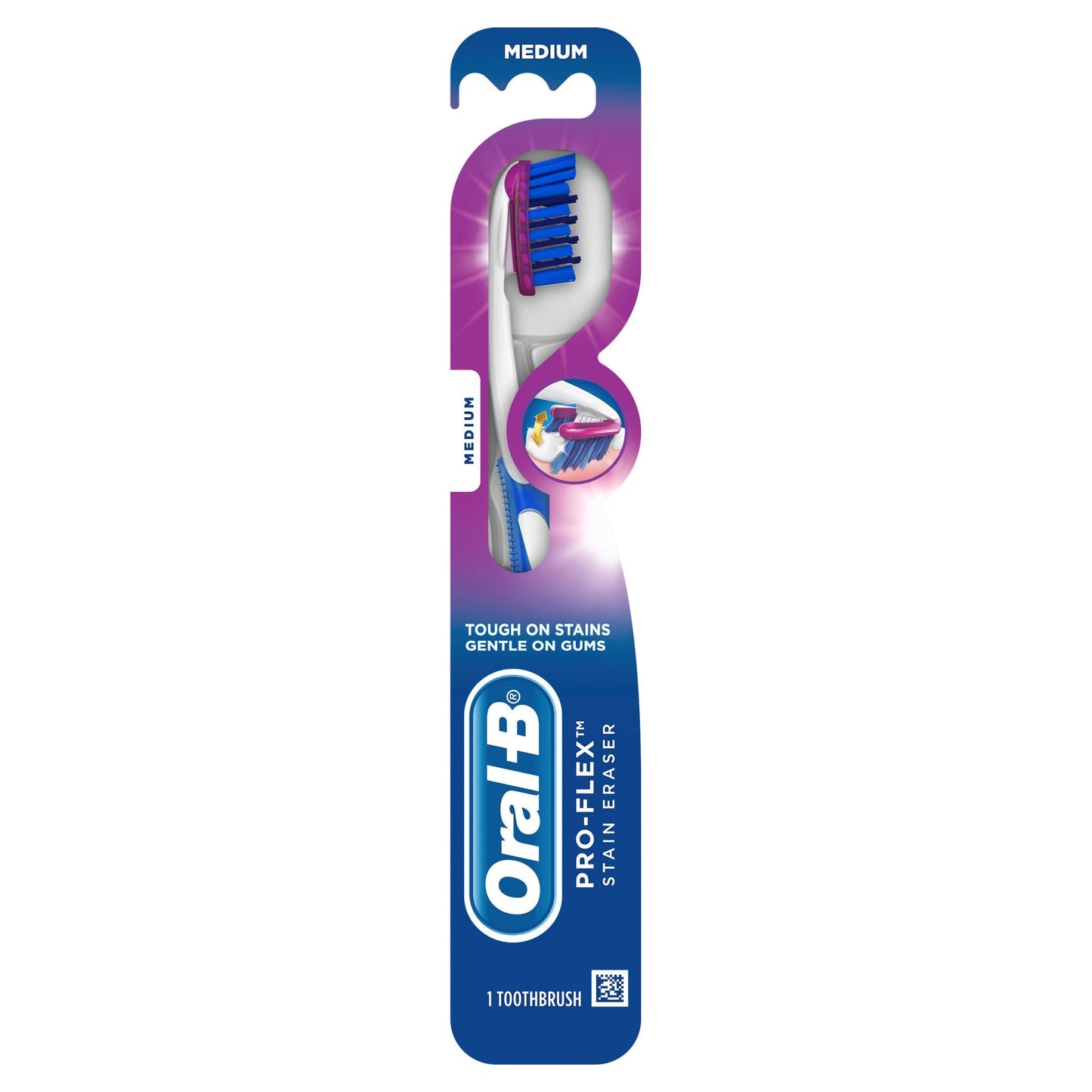 Brosse à dents Oral-B 3D White Luxe Medium avec Effaceur de Taches