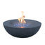42 Inch Dark Gray Outdoor Concrete Propane Fire Pit Bowl