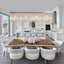 Modern Crystal Chandelier for Dining Room 8-Light White Rectangle Raindrop L39.4'' x W9.8'' x H8.7'(Bulb Not Included) - Korvel