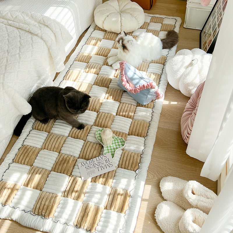 Autumn and winter plush bedside mat anti-skid chenille Mantou mat bedroom tatami sleeping carpet - Korvel