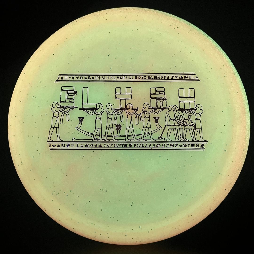 Metal Flake Glow C-Blend Glyph Disc Golf Putter