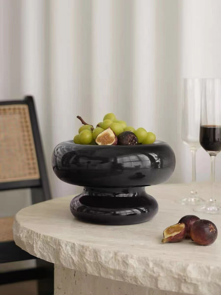 Creative Life [Cotton Candy] Ceramic Fruit Tray Home Living Room Tea Table Storage Storage Fruit Tray Snack Tray - Korvel