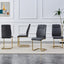Premium Faux Leather Cushioned Dining Chairs with Metal Legs