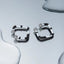 Boucles d'oreilles en acier inoxydable avec goutte d'huile
