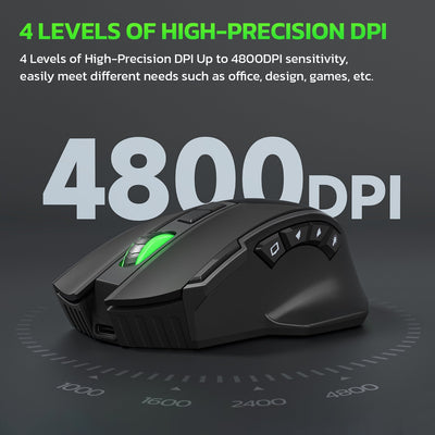 Ratón Gaming Inalámbrico Bluetooth Premium con Iluminación RGB
